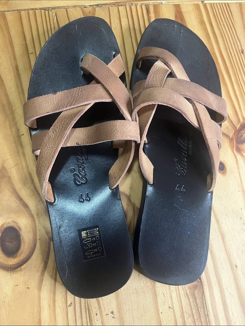 Cavallini Brown Strapy Women’s Slide Sandals - Picture 2 of 8